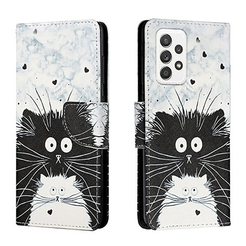 Coque Portefeuille Motif Fantaisie Livre Cuir Etui Clapet H01X pour Samsung Galaxy A33 5G Gris