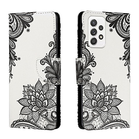 Coque Portefeuille Motif Fantaisie Livre Cuir Etui Clapet H01X pour Samsung Galaxy A53 5G Gris Fonce