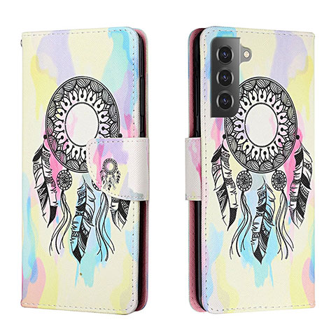 Coque Portefeuille Motif Fantaisie Livre Cuir Etui Clapet H01X pour Samsung Galaxy S22 5G Colorful