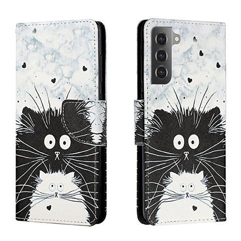 Coque Portefeuille Motif Fantaisie Livre Cuir Etui Clapet H01X pour Samsung Galaxy S23 5G Gris