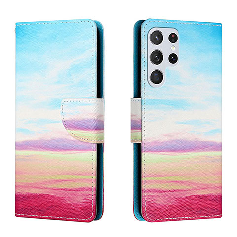 Coque Portefeuille Motif Fantaisie Livre Cuir Etui Clapet H02X pour Samsung Galaxy S23 Ultra 5G Colorful