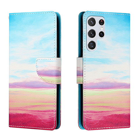 Coque Portefeuille Motif Fantaisie Livre Cuir Etui Clapet H02X pour Samsung Galaxy S24 Ultra 5G Colorful