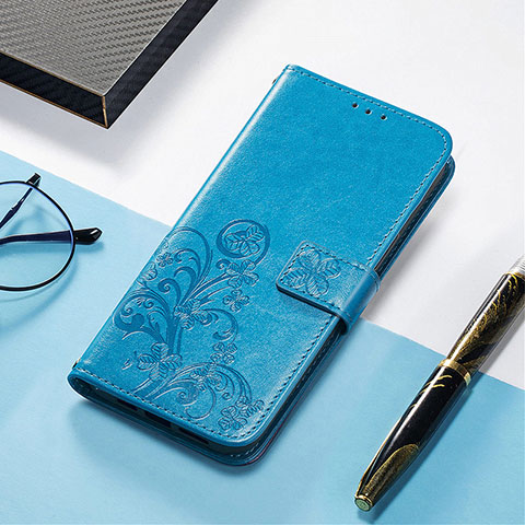 Coque Portefeuille Motif Fantaisie Livre Cuir Etui Clapet H04 pour Apple iPhone 14 Bleu