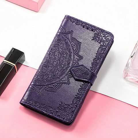 Coque Portefeuille Motif Fantaisie Livre Cuir Etui Clapet H05 pour Apple iPhone 14 Pro Max Violet