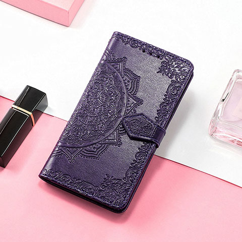 Coque Portefeuille Motif Fantaisie Livre Cuir Etui Clapet H06 pour Apple iPhone 14 Violet