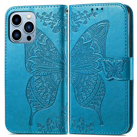 Coque Portefeuille Motif Fantaisie Livre Cuir Etui Clapet H07 pour Apple iPhone 13 Pro Bleu