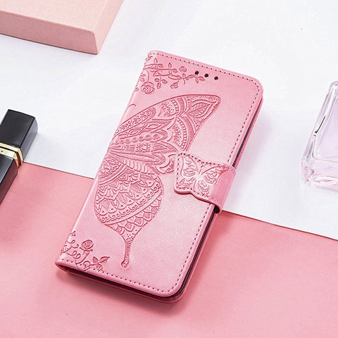 Coque Portefeuille Motif Fantaisie Livre Cuir Etui Clapet H08 pour Apple iPhone 13 Mini Rose Rouge