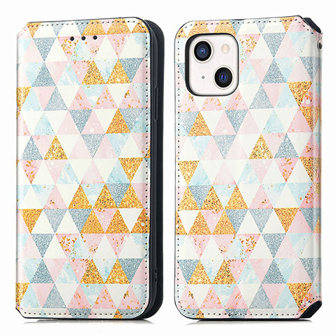 Coque Portefeuille Motif Fantaisie Livre Cuir Etui Clapet H09 pour Apple iPhone 14 Blanc