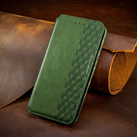 Coque Portefeuille Motif Fantaisie Livre Cuir Etui Clapet H14 pour Apple iPhone 13 Mini Vert