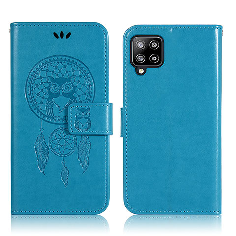 Coque Portefeuille Motif Fantaisie Livre Cuir Etui Clapet JX1 pour Samsung Galaxy A22 4G Bleu