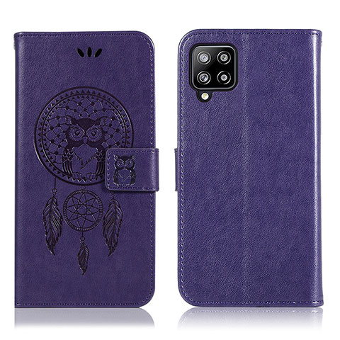 Coque Portefeuille Motif Fantaisie Livre Cuir Etui Clapet JX1 pour Samsung Galaxy A22 4G Violet