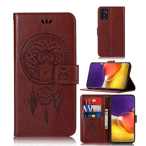 Coque Portefeuille Motif Fantaisie Livre Cuir Etui Clapet JX1 pour Samsung Galaxy A24 4G Marron