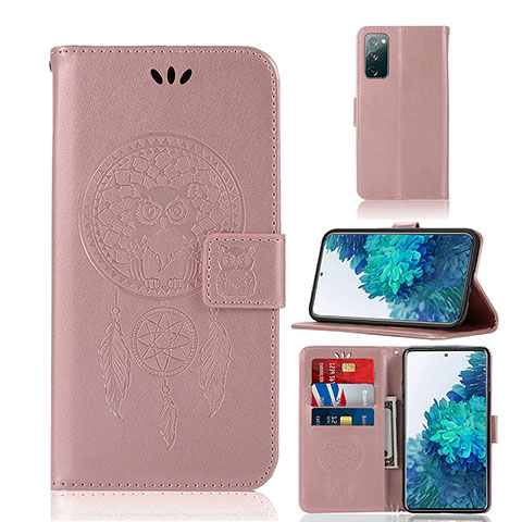 Coque Portefeuille Motif Fantaisie Livre Cuir Etui Clapet JX1 pour Samsung Galaxy S20 FE (2022) 5G Or Rose