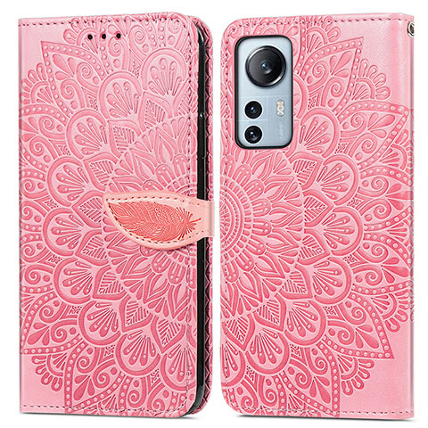 Coque Portefeuille Motif Fantaisie Livre Cuir Etui Clapet L02 pour Xiaomi Mi 12 Lite 5G Rose