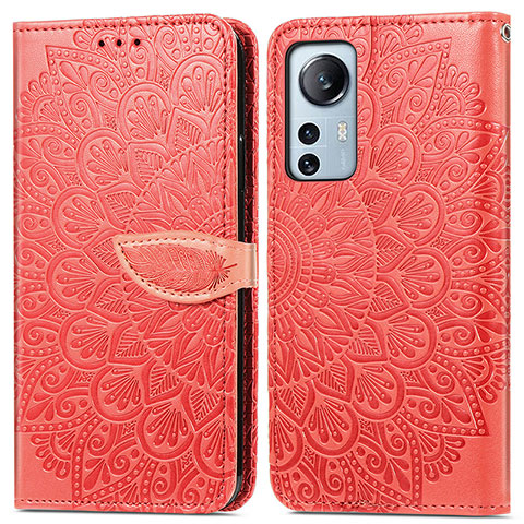 Coque Portefeuille Motif Fantaisie Livre Cuir Etui Clapet L02 pour Xiaomi Mi 12 Lite 5G Rouge