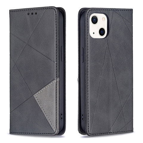 Coque Portefeuille Motif Fantaisie Livre Cuir Etui Clapet L04 pour Apple iPhone 14 Plus Noir