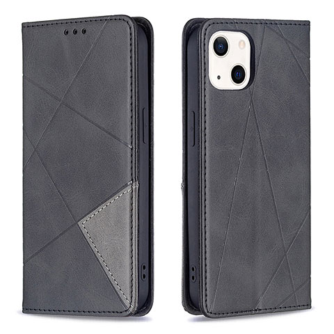 Coque Portefeuille Motif Fantaisie Livre Cuir Etui Clapet L04 pour Apple iPhone 15 Noir