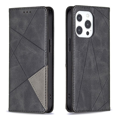 Coque Portefeuille Motif Fantaisie Livre Cuir Etui Clapet L04 pour Apple iPhone 16 Pro Max Noir