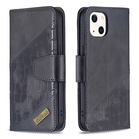 Coque Portefeuille Motif Fantaisie Livre Cuir Etui Clapet L05 pour Apple iPhone 13 Mini Noir