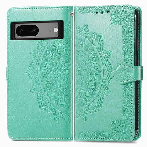 Coque Portefeuille Motif Fantaisie Livre Cuir Etui Clapet pour Google Pixel 7 5G Vert