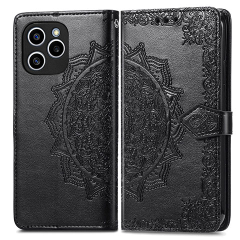 Coque Portefeuille Motif Fantaisie Livre Cuir Etui Clapet pour Huawei Honor 60 SE 5G Noir