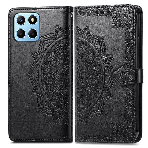 Coque Portefeuille Motif Fantaisie Livre Cuir Etui Clapet pour Huawei Honor 70 Lite 5G Noir