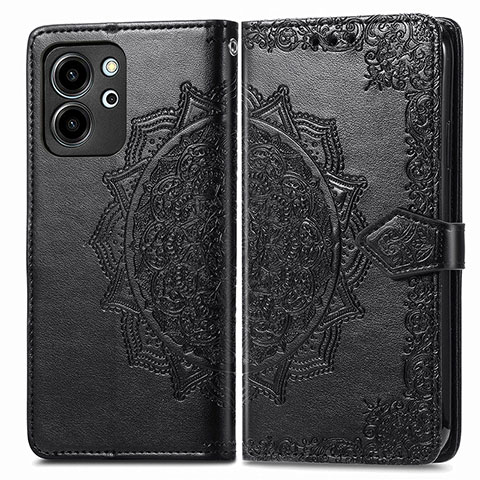 Coque Portefeuille Motif Fantaisie Livre Cuir Etui Clapet pour Huawei Honor 80 SE 5G Noir