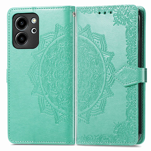 Coque Portefeuille Motif Fantaisie Livre Cuir Etui Clapet pour Huawei Honor 80 SE 5G Vert