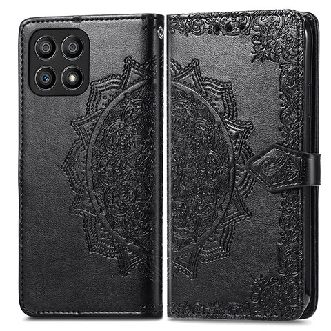 Coque Portefeuille Motif Fantaisie Livre Cuir Etui Clapet pour Huawei Honor X30i Noir