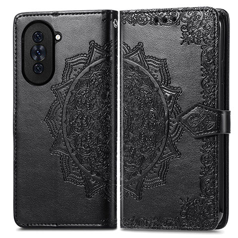 Coque Portefeuille Motif Fantaisie Livre Cuir Etui Clapet pour Huawei Nova 10 Noir