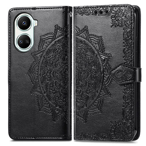 Coque Portefeuille Motif Fantaisie Livre Cuir Etui Clapet pour Huawei Nova 10 SE Noir