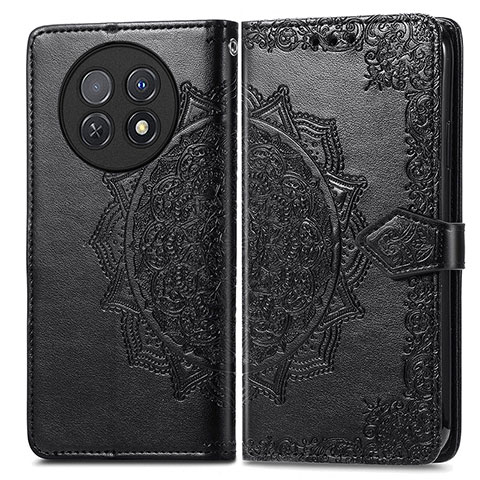 Coque Portefeuille Motif Fantaisie Livre Cuir Etui Clapet pour Huawei Nova Y91 Noir