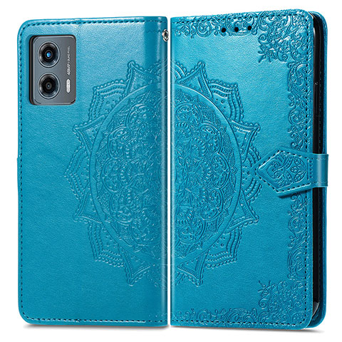 Coque Portefeuille Motif Fantaisie Livre Cuir Etui Clapet pour Motorola Moto G 5G (2023) Bleu