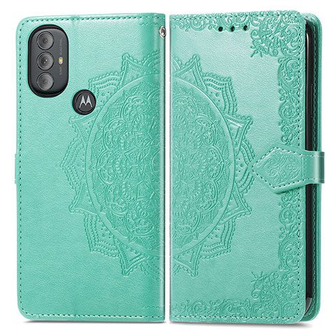 Coque Portefeuille Motif Fantaisie Livre Cuir Etui Clapet pour Motorola Moto G Play (2023) Vert