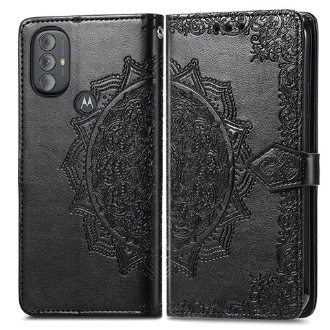 Coque Portefeuille Motif Fantaisie Livre Cuir Etui Clapet pour Motorola Moto G Power (2022) Noir