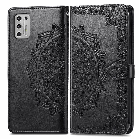 Coque Portefeuille Motif Fantaisie Livre Cuir Etui Clapet pour Motorola Moto G Stylus (2021) Noir