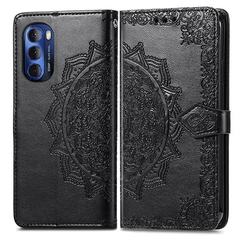 Coque Portefeuille Motif Fantaisie Livre Cuir Etui Clapet pour Motorola Moto G Stylus (2022) 4G Noir