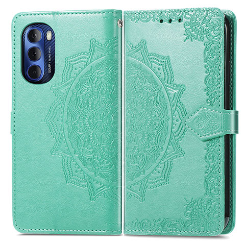 Coque Portefeuille Motif Fantaisie Livre Cuir Etui Clapet pour Motorola Moto G Stylus (2022) 4G Vert