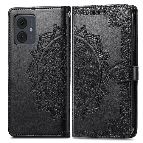 Coque Portefeuille Motif Fantaisie Livre Cuir Etui Clapet pour Motorola Moto G14 Noir