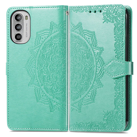 Coque Portefeuille Motif Fantaisie Livre Cuir Etui Clapet pour Motorola Moto G82 5G Vert