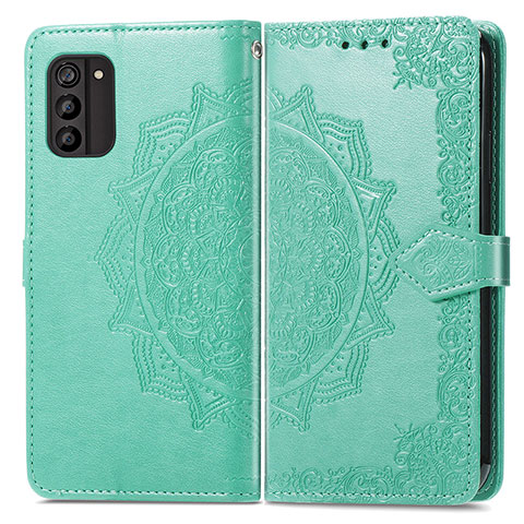 Coque Portefeuille Motif Fantaisie Livre Cuir Etui Clapet pour Nokia G100 Vert