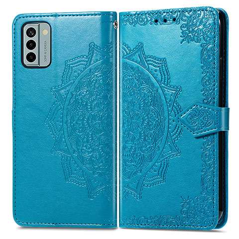 Coque Portefeuille Motif Fantaisie Livre Cuir Etui Clapet pour Nokia G22 Bleu