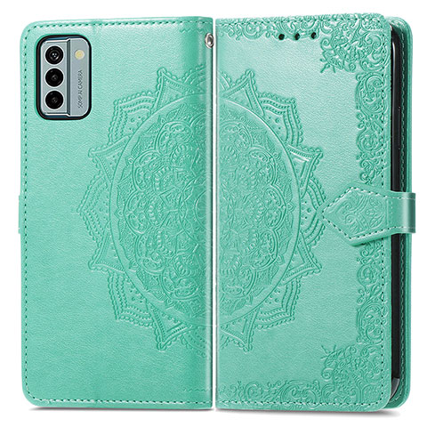 Coque Portefeuille Motif Fantaisie Livre Cuir Etui Clapet pour Nokia G22 Vert