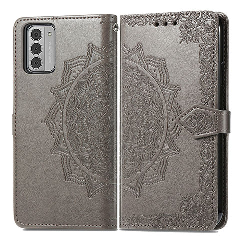 Coque Portefeuille Motif Fantaisie Livre Cuir Etui Clapet pour Nokia G310 5G Gris