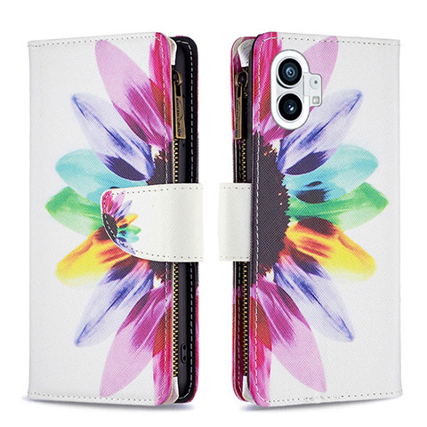 Coque Portefeuille Motif Fantaisie Livre Cuir Etui Clapet pour Nothing Phone 1 Colorful