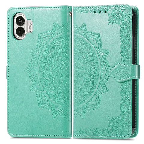 Coque Portefeuille Motif Fantaisie Livre Cuir Etui Clapet pour Nothing Phone 2 Vert