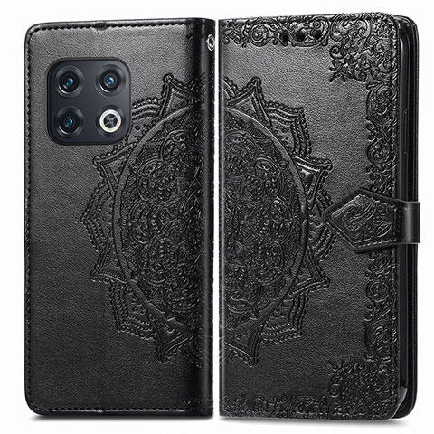 Coque Portefeuille Motif Fantaisie Livre Cuir Etui Clapet pour OnePlus 10 Pro 5G Noir