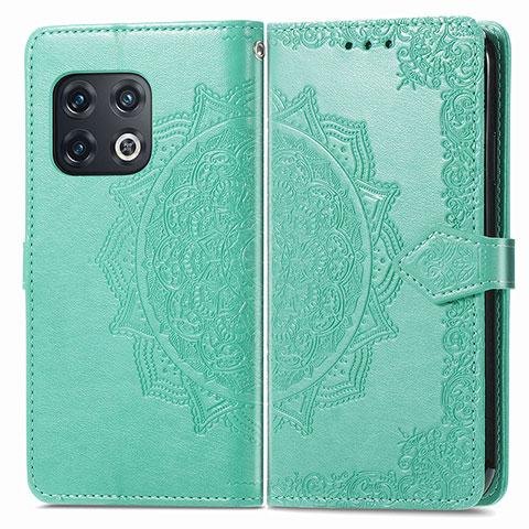 Coque Portefeuille Motif Fantaisie Livre Cuir Etui Clapet pour OnePlus 10 Pro 5G Vert