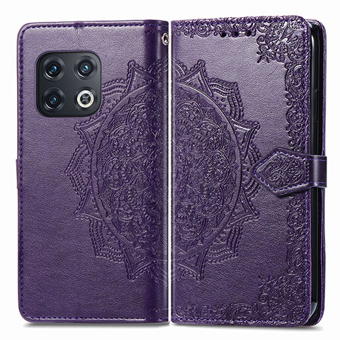 Coque Portefeuille Motif Fantaisie Livre Cuir Etui Clapet pour OnePlus 10 Pro 5G Violet