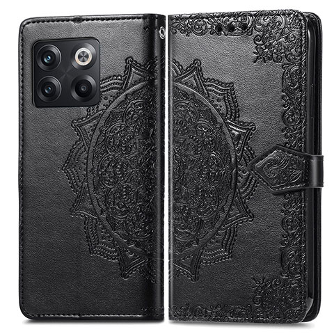 Coque Portefeuille Motif Fantaisie Livre Cuir Etui Clapet pour OnePlus 10T 5G Noir